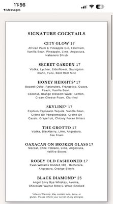 Menu photo 1 Up Room Chicago, IL