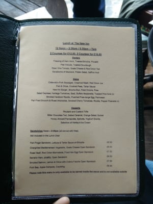 Menu photo 4 The New Inn Birmingham, XWM