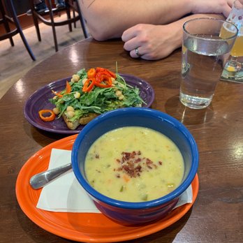 Russian River Brewing - Bowl of the soup of the day (potato leek) and avocado toast - Brewpubs Near Me - Windsor, California Russian River Brewing - Bowl of the soup of the day (potato leek) and avocado toast - Brewpubs Near Me - Windsor, California