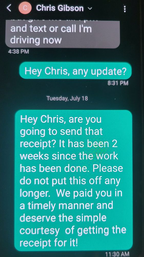 Slide of Gibson Directional Drilling