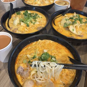 Bubble Waffle Cafe - Noodles with laksa broth - Waffles Near Me - Vancouver, British Columbia Bubble Waffle Cafe - Noodles with laksa broth - Waffles Near Me - Vancouver, British Columbia