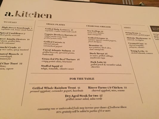 Menu photo 8 a.kitchen Philadelphia, PA