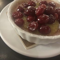 Cranberry orange marmalade creme brûlée