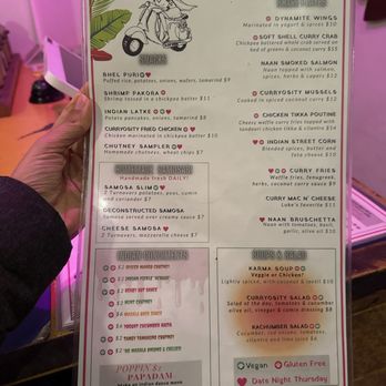 Curryosity - Menu - Indian Near Me - San Diego, California