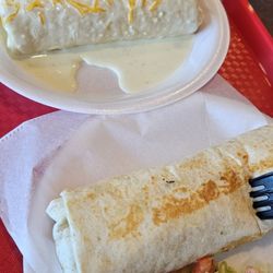 Oscar’s Taco Shop - Shrimp burritos, one is "Wet Style"
