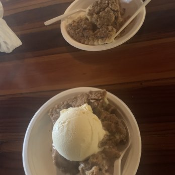 High Hill Ranch - Peaches and cream pie and Dutch apple pie with ice cream! - Donuts Near Me - Placerville, California High Hill Ranch - Peaches and cream pie and Dutch apple pie with ice cream! - Donuts Near Me - Placerville, California