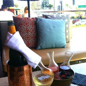 Saint & Second - Mimosa Tray with 3 mixers and cup of berries - New American Near Me - Long Beach, California