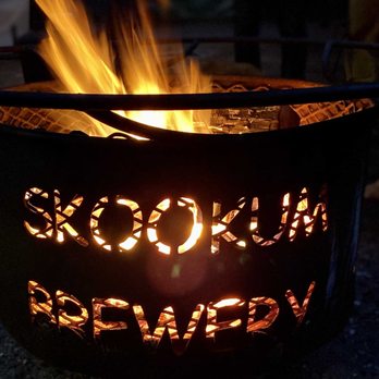 Skookum Brewery - a fire pit with the words skookum brewing written on it - Breweries Near Me - Arlington, Washington Skookum Brewery - a fire pit with the words skookum brewing written on it - Breweries Near Me - Arlington, Washington