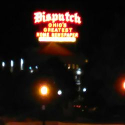 Columbus Dispatch - The Dispatch sign at night