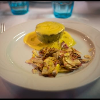 Da Cesari - Artichoke flan with Parmigiano sauce - Italian Near Me - Bologna, BO