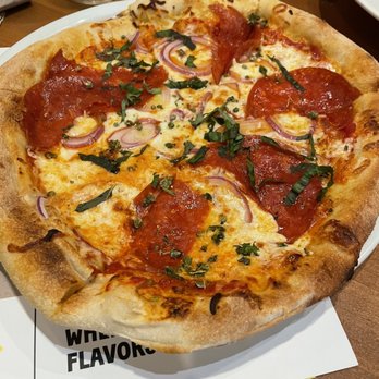California Pizza Kitchen - Five Cheese  Fresh Tomato ( added pepperoni) - Pizza Near Me - Richmond, Virginia