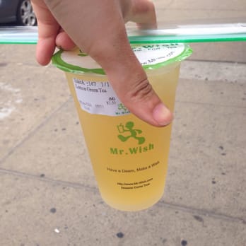 Mister Wish - Lemon green tea! They gave us samples and I immediately ordered this! Refreshing and light :) - Bubble Tea Near Me - San Leandro, California Mister Wish - Lemon green tea! They gave us samples and I immediately ordered this! Refreshing and light :) - Bubble Tea Near Me - San Leandro, California