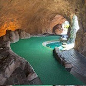Treasure Island Golf - One of the holes inside a cave. - Mini Golf Near Me - Myrtle Beach, South Carolina