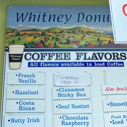 Coffee menu Coffee menu