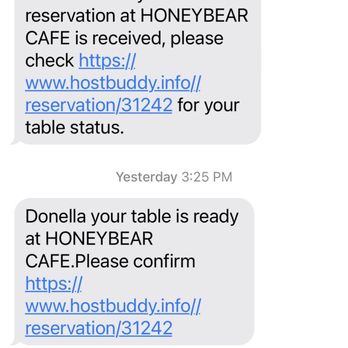 Honeybear Cafe - Reservation notification - Breakfast & Brunch Near Me - Chicago, Illinois