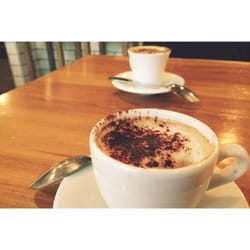 The Pantry Newmarket - Macchiato. (smaller than expected) Food. (amazing)