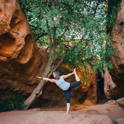 Sun Rock Yoga - Chanda Vaniman, one of the amazing Sunrock Yoga studio  owners.  Such a warm and welcoming atmosphere at Sunrock.