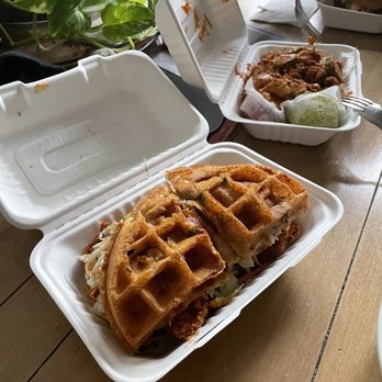Namkeen - Chicken and waffle sandwich - Chicken Shop Near Me - Chatham, New Jersey Namkeen - Chicken and waffle sandwich - Chicken Shop Near Me - Chatham, New Jersey