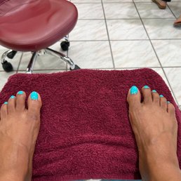 My blue nails ready for summer :)