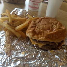 Shroom burger and fries Shroom burger and fries