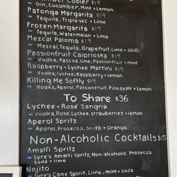 The Boat House - Cocktails menu