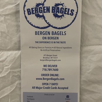 Bergen Bagels - Menu - Bagels Near Me - Brooklyn, New York Bergen Bagels - Menu - Bagels Near Me - Brooklyn, New York