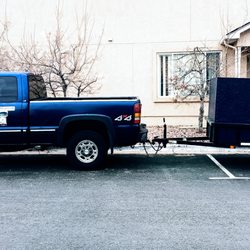 The Bomb Lawn - The Bomb Lawn Care Landscaping & Irrigation Services Truck & Trailer Setup Serving Colorado Springs and Surrounding Areas
