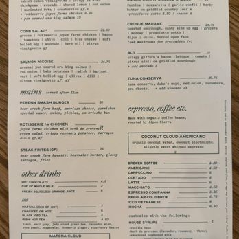 Perenn - Menu Back - Bakeries Near Me - Franklin, Tennessee Perenn - Menu Back - Bakeries Near Me - Franklin, Tennessee