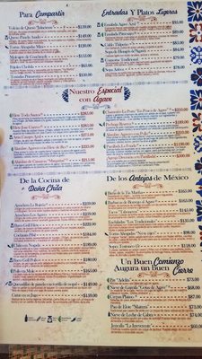 Menu photo 2 Fonda Cholula Tequila, JAL Menu photo 2 Fonda Cholula Tequila, JAL