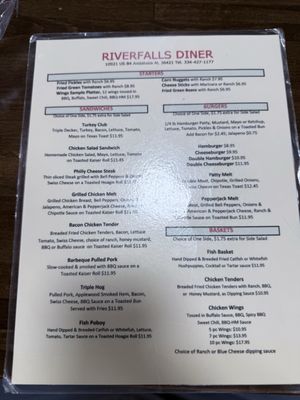 Menu photo 1 River Falls Diner & Market Andalusia, AL Menu photo 1 River Falls Diner & Market Andalusia, AL