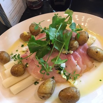 Dudok - White asparagus with bacon - Modern European Near Me - Rotterdam, ZH Dudok - White asparagus with bacon - Modern European Near Me - Rotterdam, ZH