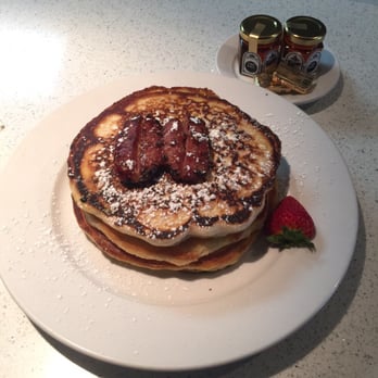 Eat. - Golden brown pancakes w/ chicken Apple sausage. - New American Near Me - Las Vegas, Nevada Eat. - Golden brown pancakes w/ chicken Apple sausage. - New American Near Me - Las Vegas, Nevada