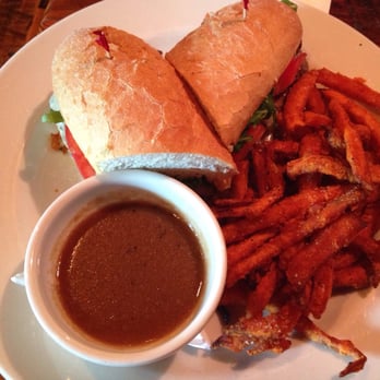 Boure Restaurant - Ribeye Sandwich with Sweet Potatoe Fries - New American Near Me - Oxford, Mississippi