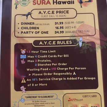 Sura Hawaii - Menu 08/06/2025 (1/4) - Korean Near Me - Honolulu, Hawaii Sura Hawaii - Menu 08/06/2025 (1/4) - Korean Near Me - Honolulu, Hawaii