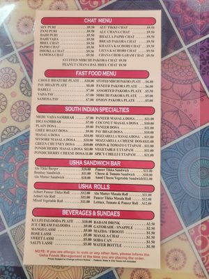 Menu photo 2 Usha Foods Floral Park, NY Menu photo 2 Usha Foods Floral Park, NY