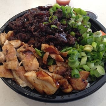 WaBa Grill - Mixed bowl with lots of green onions - Fast Food Near Me - Los Angeles, California WaBa Grill - Mixed bowl with lots of green onions - Fast Food Near Me - Los Angeles, California