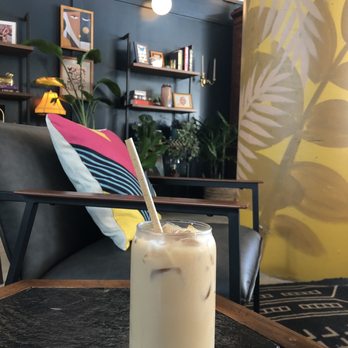 The Monroe - Iced latte w/ simple syrup - New American Near Me - Orlando, Florida