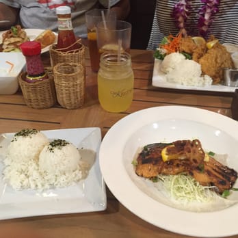 Da Kitchen Maui - Teriyaki Salmon is a super tasty dish and there guava dressing is the best! - Hawaiian Near Me - Kihei, Hawaii