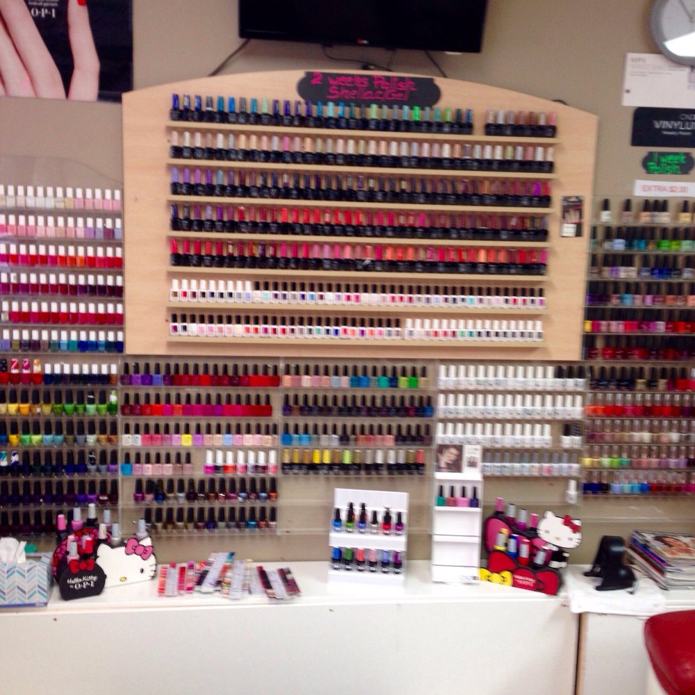 The beautiful wall of colors. Believe it or not... Most of them are shellac options! $30 for shellac manicure at Medina Nails! The beautiful wall of colors. Believe it or not... Most of them are shellac options! $30 for shellac manicure at Medina Nails!