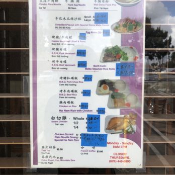 Pho Hai Phong Noodles - a menu in a window - Vietnamese Near Me - El Monte, California Pho Hai Phong Noodles - a menu in a window - Vietnamese Near Me - El Monte, California