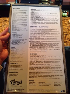 Menu photo 7 Cazzy's Corner Grill Knoxville, TN