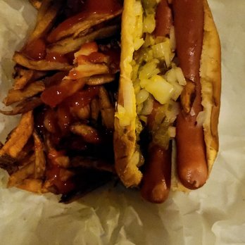 Red Hot Ranch - Double Dog with fries - Hot Dogs Near Me - Chicago, Illinois Red Hot Ranch - Double Dog with fries - Hot Dogs Near Me - Chicago, Illinois