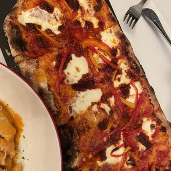 Four Bricks By La Crosta - Nduja & peppers pizza - highly recommend! Slight kick to it - Italian Near Me - Whittier, California