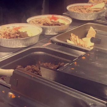 The Halal Guys - Their prepping line as you place the order - Halal Near Me - Davie, Florida