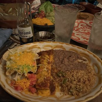 Lupe Tortilla Mexican Restaurant - Spicy Red Enchiladas - Tex-Mex Near Me - Shenandoah, Texas