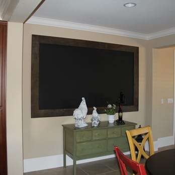 CK Interiors - Custom chalkboard. Reclaimed wood from The Lumber Baron in Albany. The wood came from an old mill in Ft. Bragg. - Interior Design Near Me