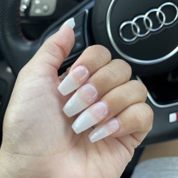 Glamour Nails & Spa - What I got... my uncut nails showing through. Bulgy rounded nails - Nail Salons Near Me - Urbandale, Iowa Glamour Nails & Spa - What I got... my uncut nails showing through. Bulgy rounded nails - Nail Salons Near Me - Urbandale, Iowa