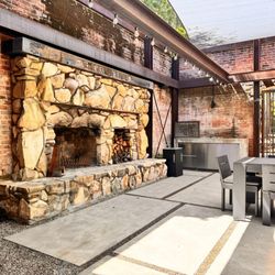 Epoch Estate Wines - Original fire place from the 1800s