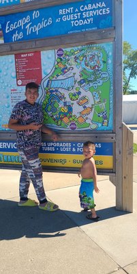 Photo of Magic Waters Waterpark - Cherry Valley, IL, US. Map of the park