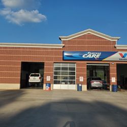 Valvoline Express Care - My Jeep still on the lift in the building today.